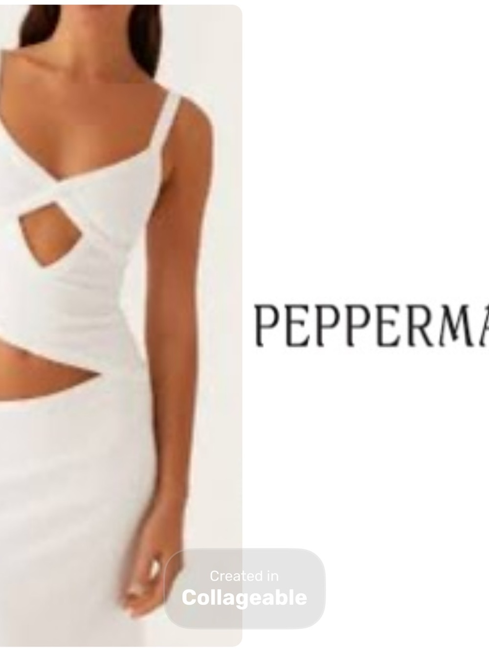 ‼️WOW‼️Pepper mayo White Cutout Bodycon Dress🤍NWT‼️